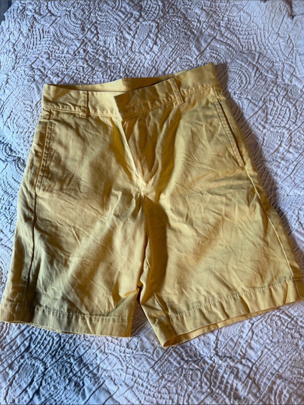 bella bliss Yellow Boy’s Flat-Front Shorts